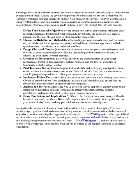 how to present survey results in a dissertation|At Military.